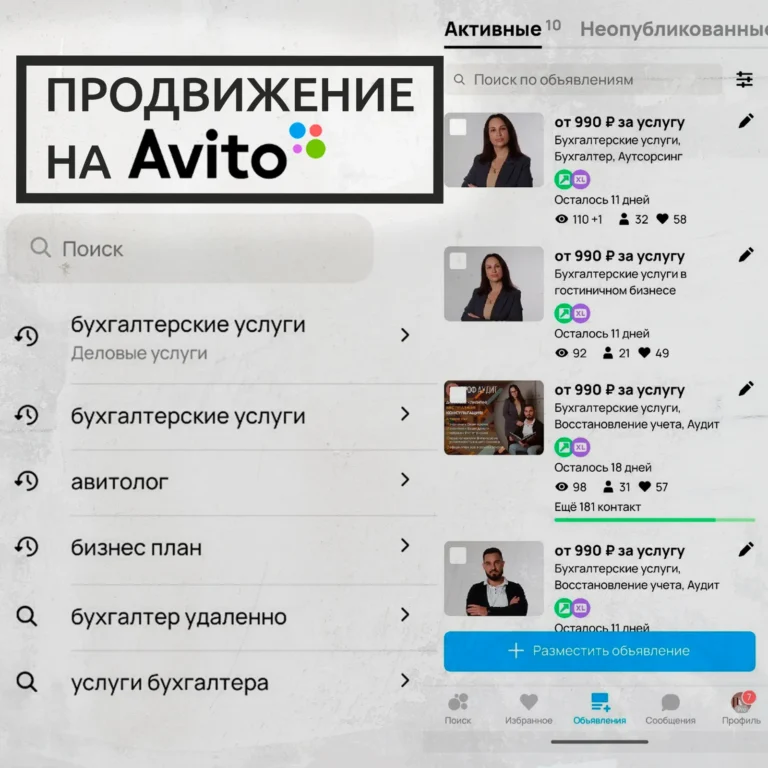 О продвижении бухгалтерских услуг на Авито